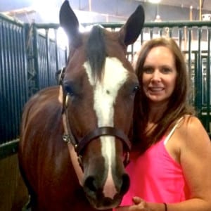 Candice pictured here with Made By J who is by her stallion, Machine Made.