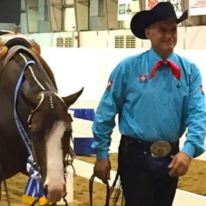 Steve Reams also had an emotional win with Southerncomfortzone, winning AQHA and NSBA divisions of Green Western Pleasure for owner Wesley Smith. Photo © NSBA