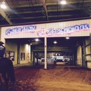 Here it is folks, “The Gateway of Champions" - the sign leading down into the Jim Norick arena where AQHA World Champions are crowned. 