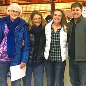 Pictured here Kathy Tobin, Susie Johns, Taylor Searles and Jeff Johns at Saturday night's exhibitor party.