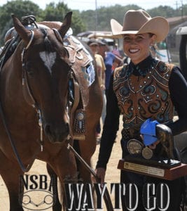 Aubrey Alderson and Made U Want Me were also multiple futurity champions, winning the Maturity Limited Non-Pro Western Pleasure as well as the Maturity Limited Horse Western Pleasure. Photo © NSBA