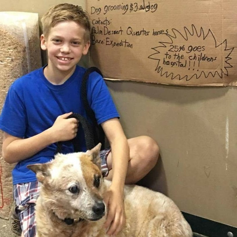 I am loving the entrepreneurial spirit that is present at the NSBA World Show. Jayden McDonough gets the prize with his dog sitting, walking and grooming service. 