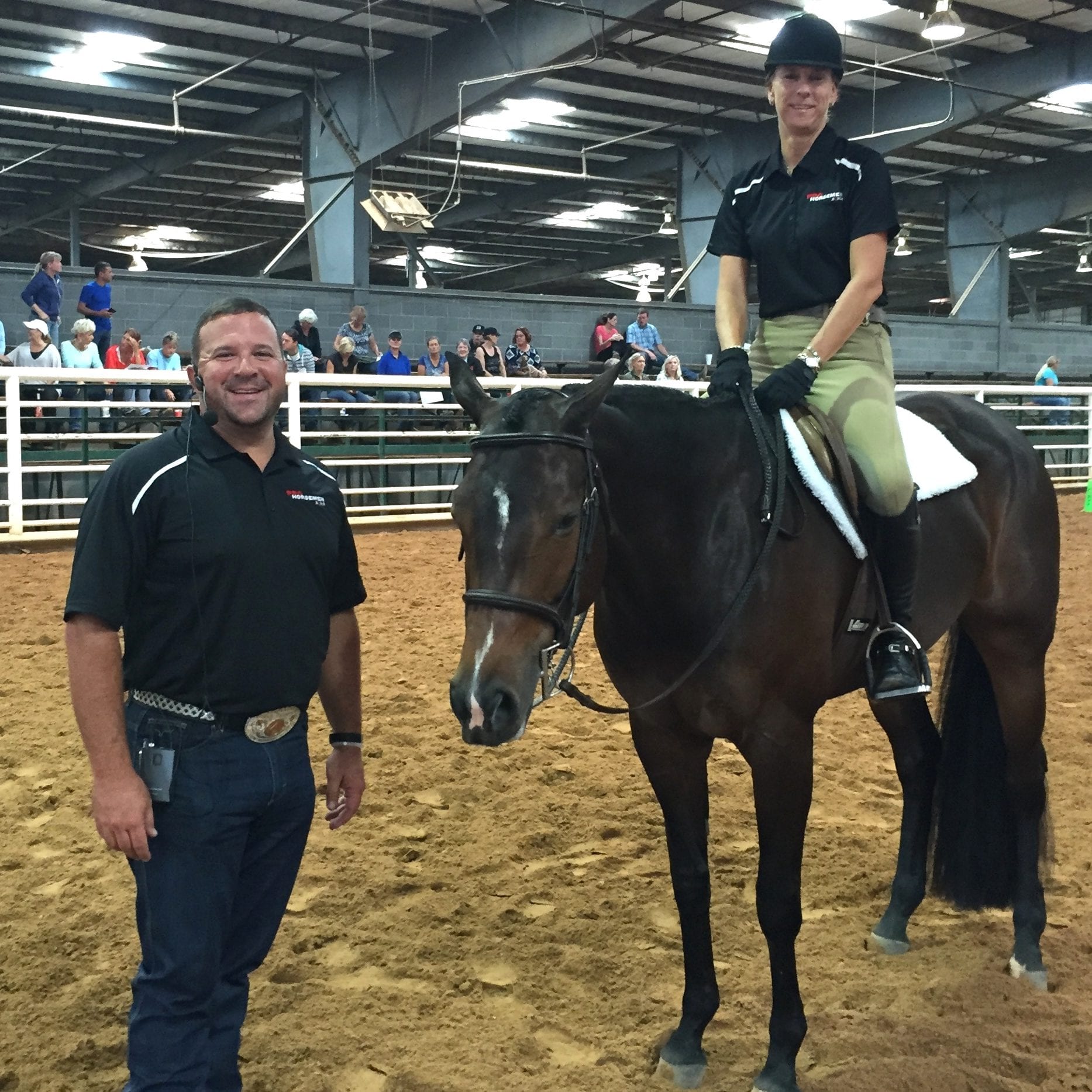 Professional Horseman Dave Miller gave a great Ride The Pattern for the equitation with Leslie Lange in the irons.